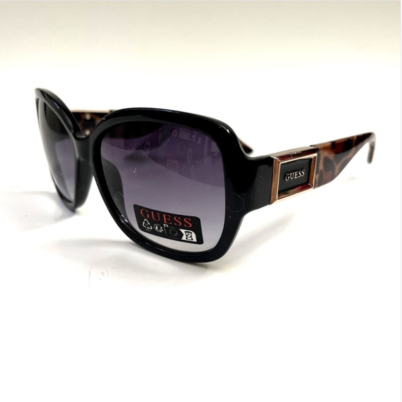 GUESS Butterfly Sunglasses GO00043 Acetate Black Logo Leopard Brown main image 6